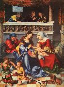 Lucas  Cranach The Holy Family oil painting artist